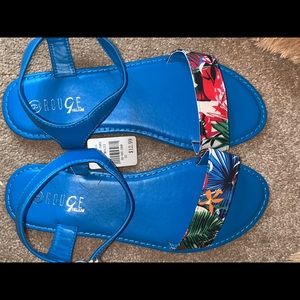 Blue strap sandals